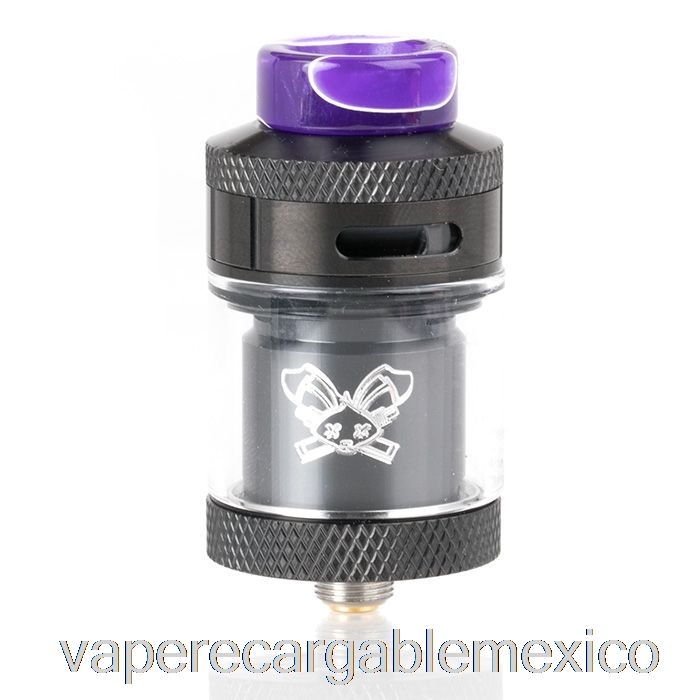 Vaporizador Recargable Hellvape X Pagano Conejo Muerto 25 Mm Rta Negro Con Logotipo Blanco